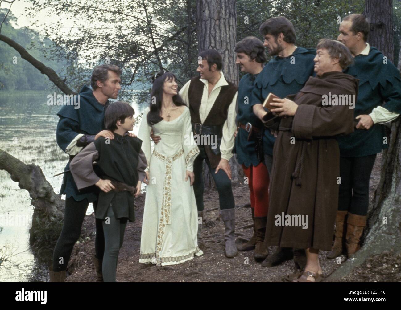 A Challenge for Robin Hood (1967) Eric Flynn, John Gulgoka, Gay Hamilton, Barrie Ingham, Douglas Mitchell, Leon Greene, James Hayter,     Date: 1967 Stock Photo