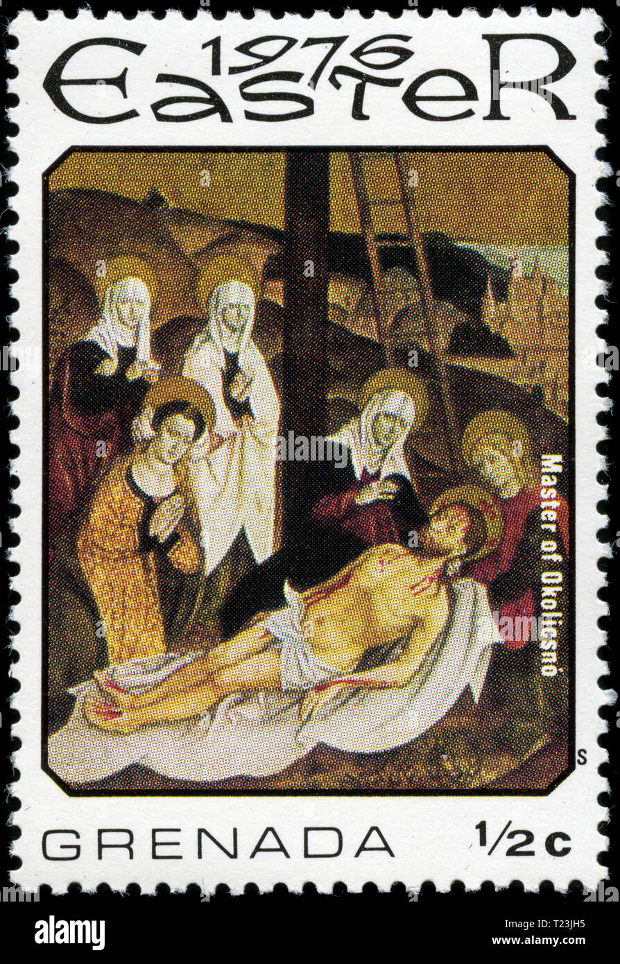 Postage stamp from Grenada in the Easter series issued in 1976 Stock Photo