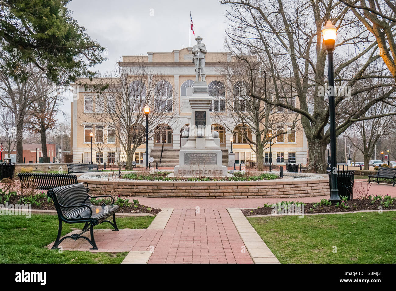 Downtown Bentonville City Square Arkansas Stock Photo Alamy