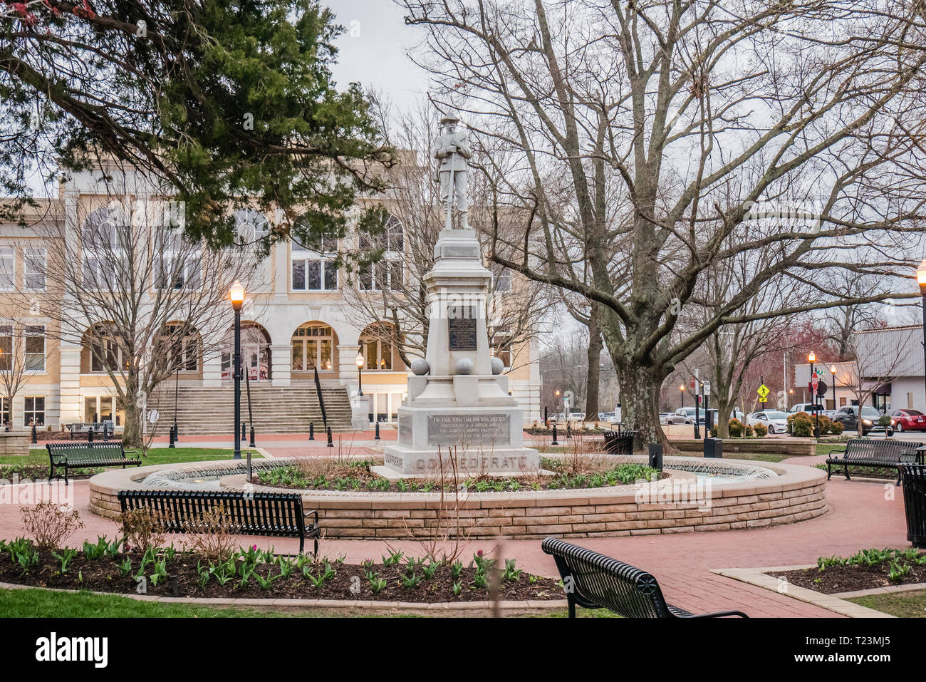 Downtown Bentonville City Square Arkansas Stock Photo Alamy