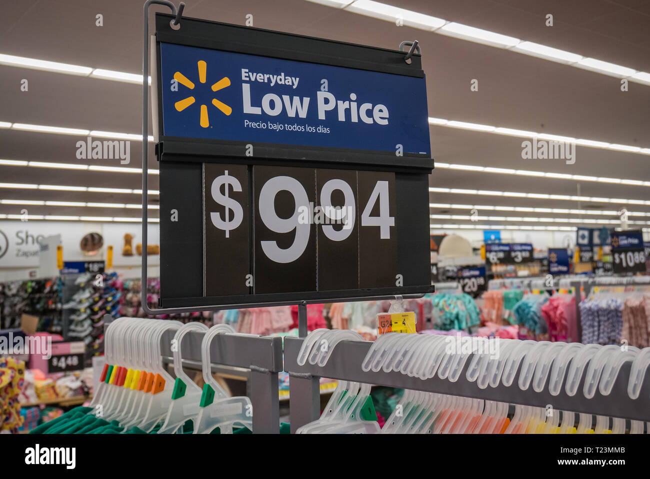 everyday low price sign in US walmart Stock Photo