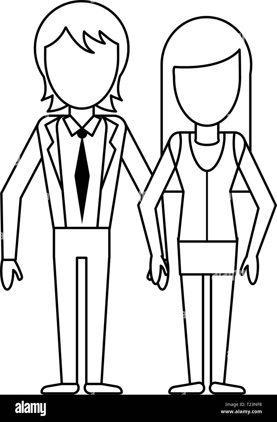 Couple boyfriend and girlfriend cartoon in black and white Stock Vector Image & Art - Alamy Couple boyfriend and girlfriend cartoon in black and white Stock Vector Image & Art - Alamy