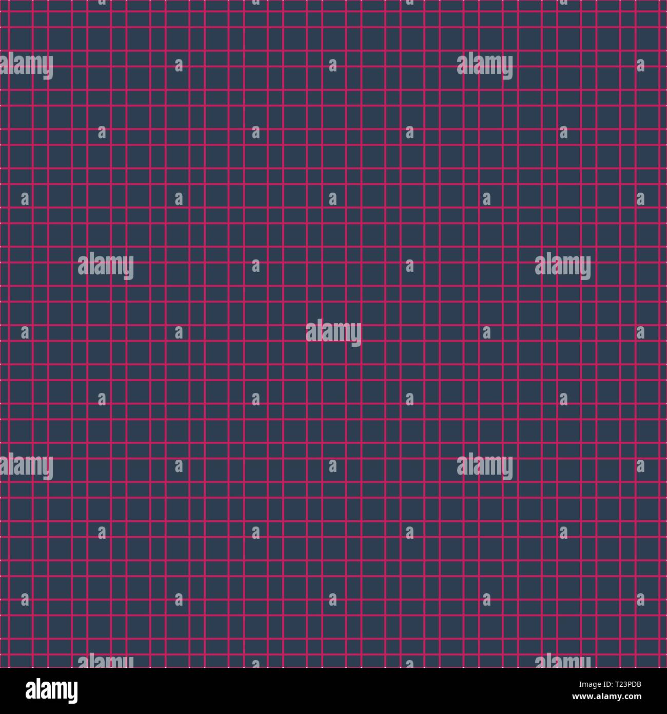 vector pink blue plaid pattern, checkered fabric print Stock Vector