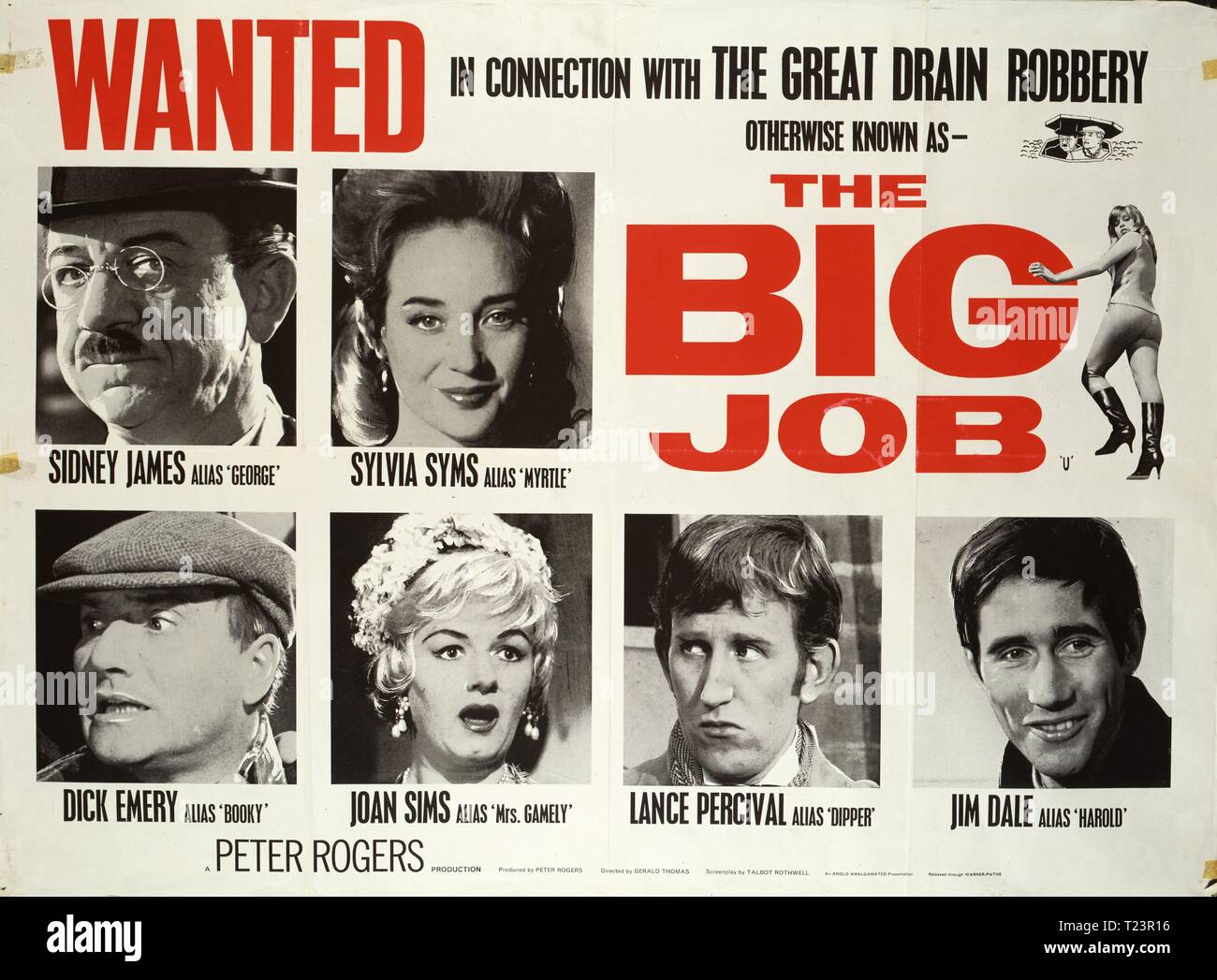 The Big Job (1965) Publicity information, Film Poster, Sid James, Dick Emery, Lance Percival The Big Job (1965) Publicity information, Film Poster, Sid James, Dick Emery, Lance Percival