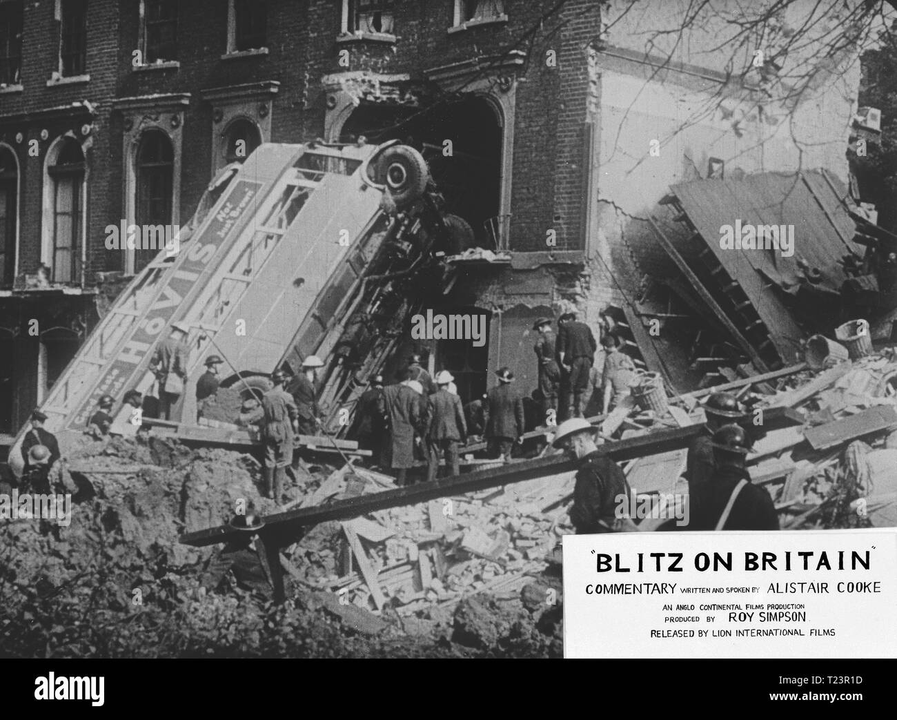 Blitz on Britain (1960) Documentary film on the Blitz during World War II      Date: 1960 Stock Photo