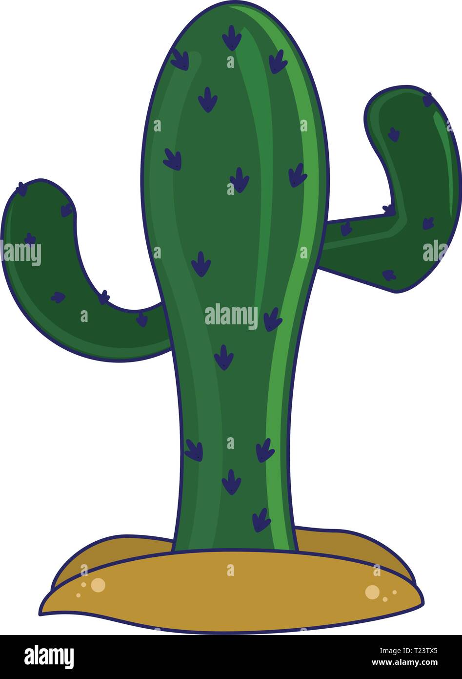 Cactus in desert isolated Stock Vector Image & Art - Alamy