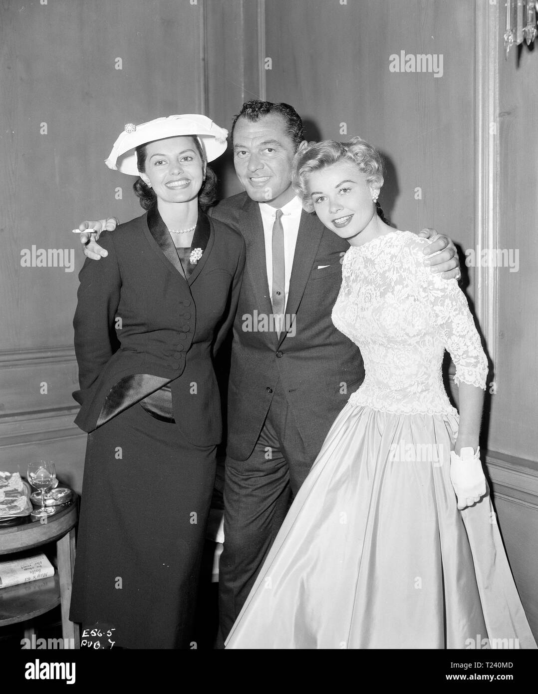 Let's Be Happy (1957)  Tony Martin and  wife Cyd Charisse and Vera-Ellen,       Date: 1957 Stock Photo
