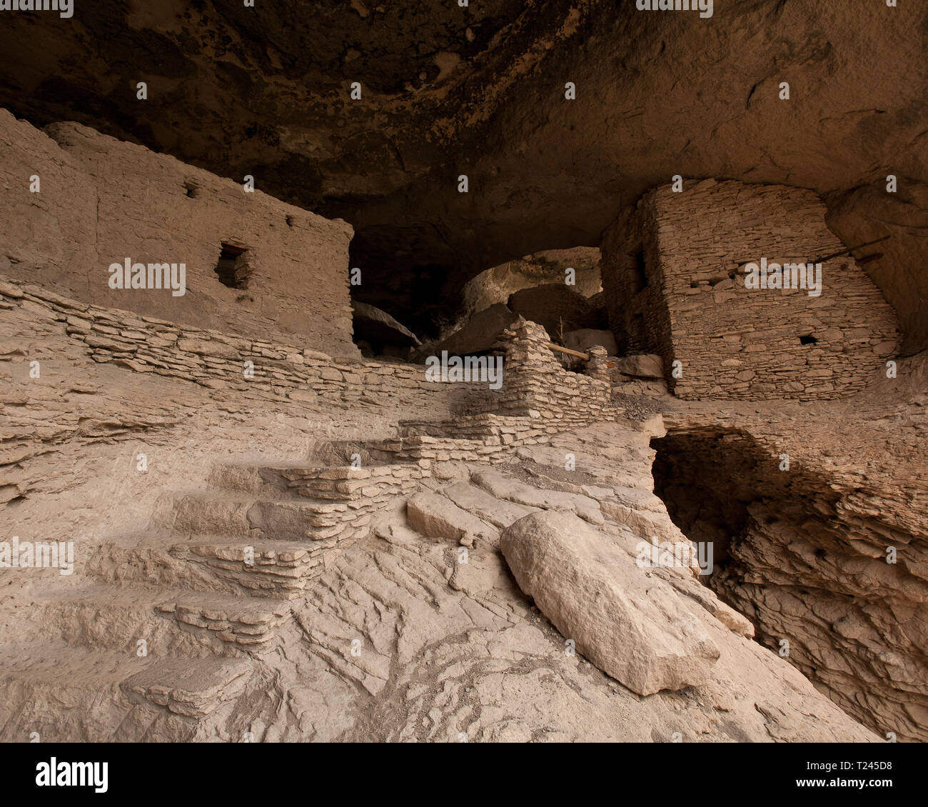 Gila Cliff Dwellings National Monument, Catron County, New Mexico, USA Stock Photo