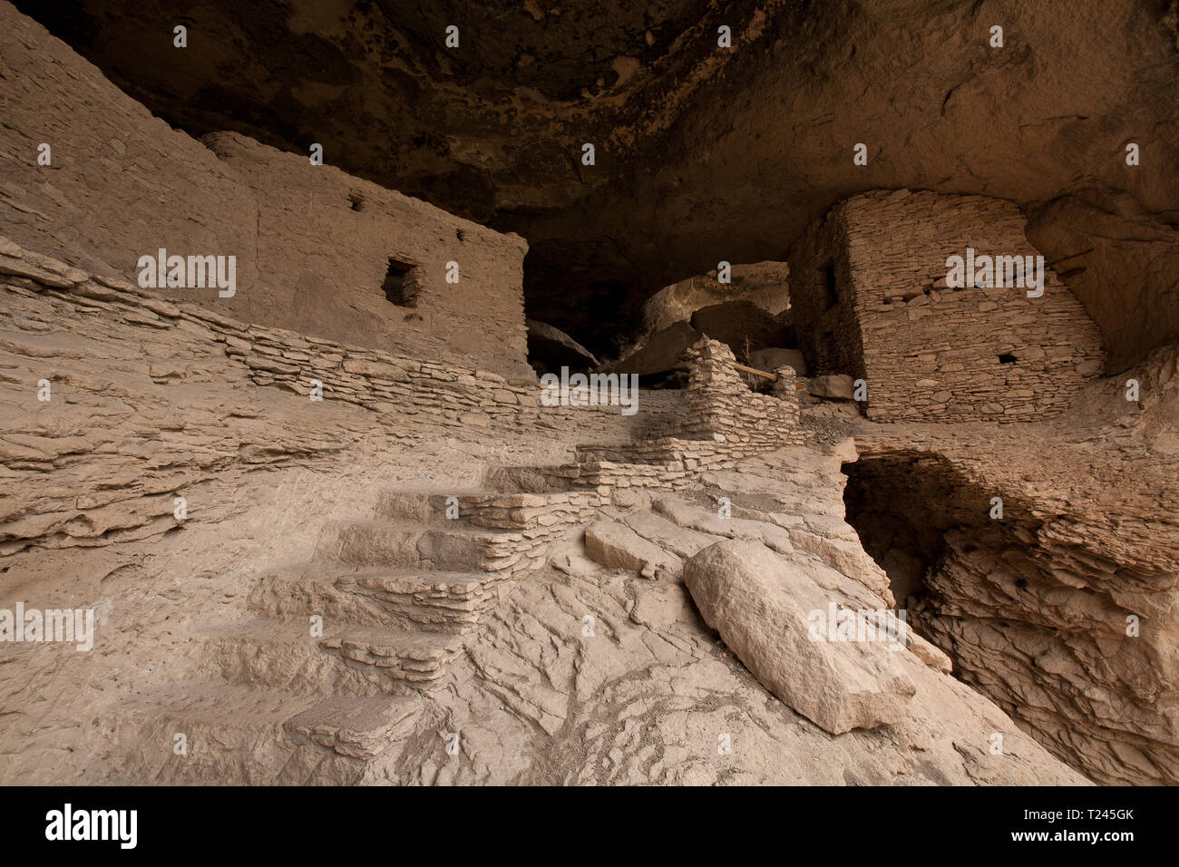 Gila Cliff Dwellings National Monument, Catron County, New Mexico, USA Stock Photo
