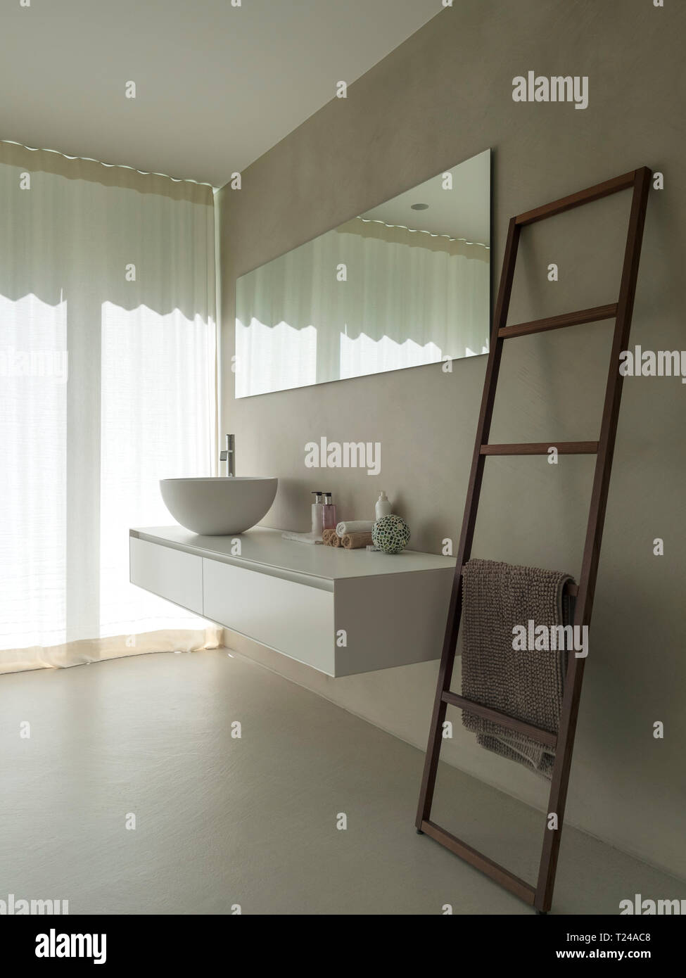 Bathroom in a modern villa Stock Photo