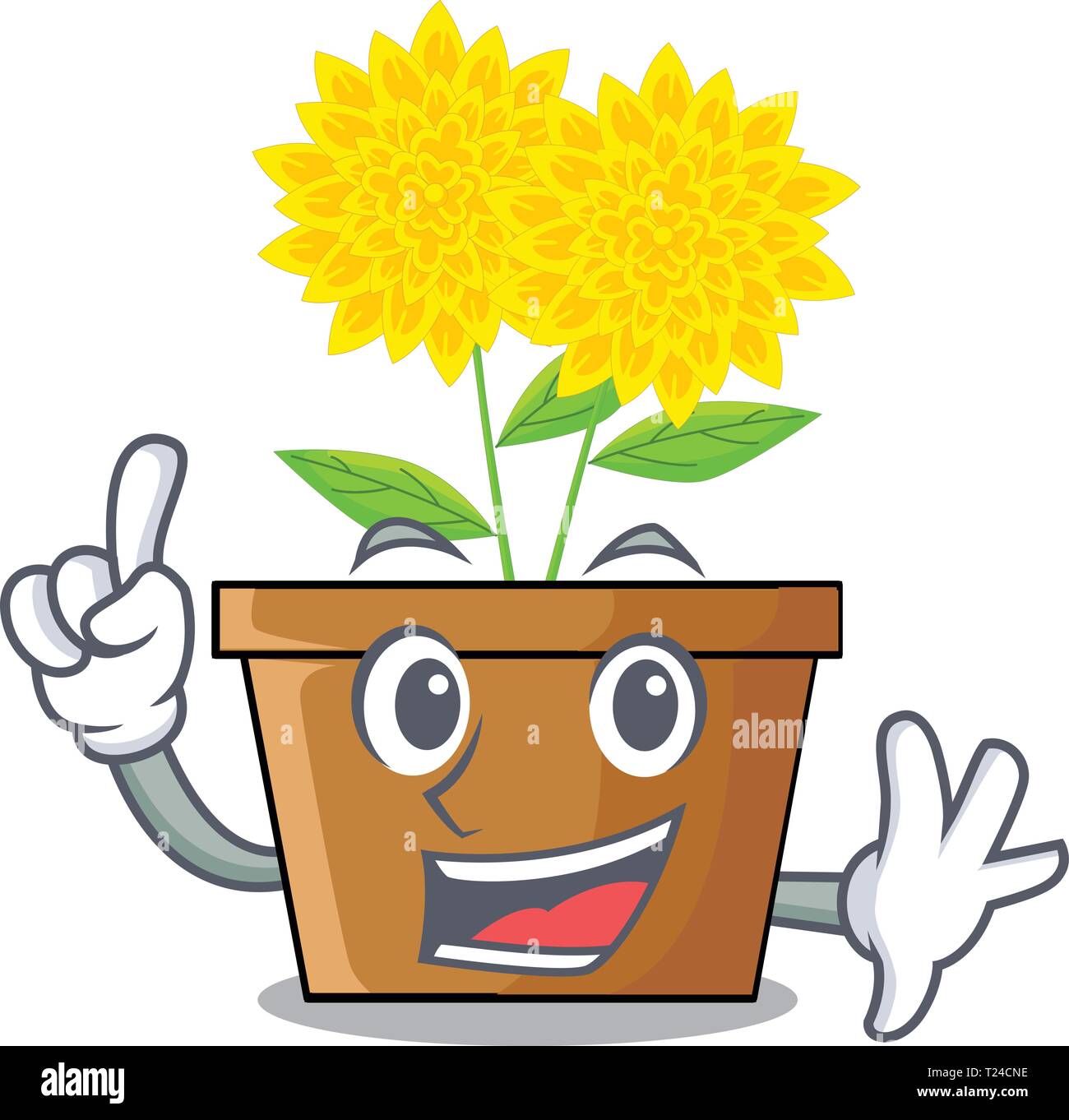 Watercolor flower pots Stock Vector Images Alamy