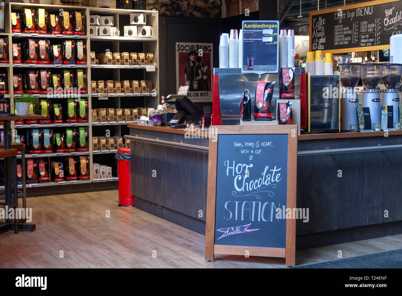 Coffee shop in Stock Photo Alamy