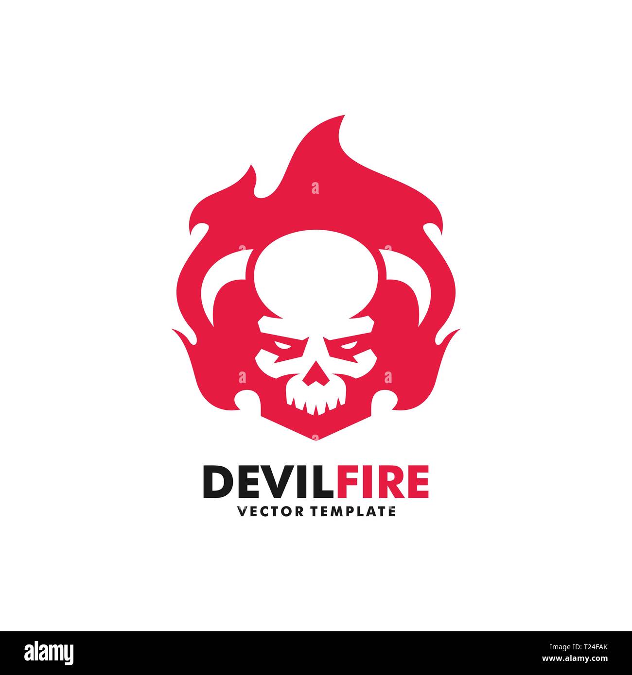 Devil Fire illustration vector Design template. Suitable for Creative Industry, Multimedia, entertainment, Educations, Shop, and any related business Stock Vector
