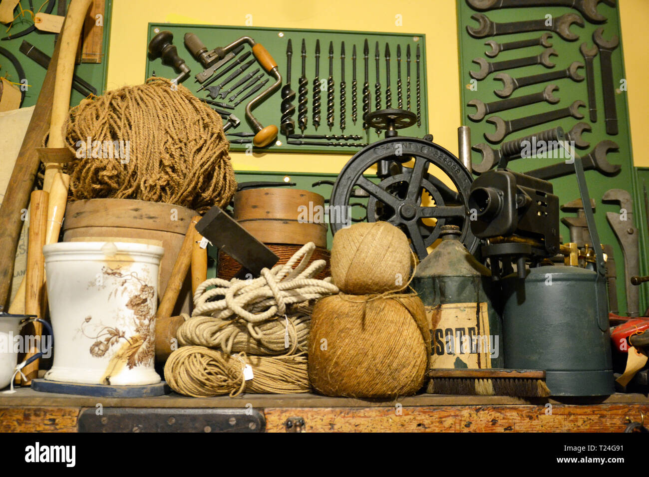 Victorian hardware shop in the Victorian Street at Milton Keynes Museum, Wolverton and Greenleys
