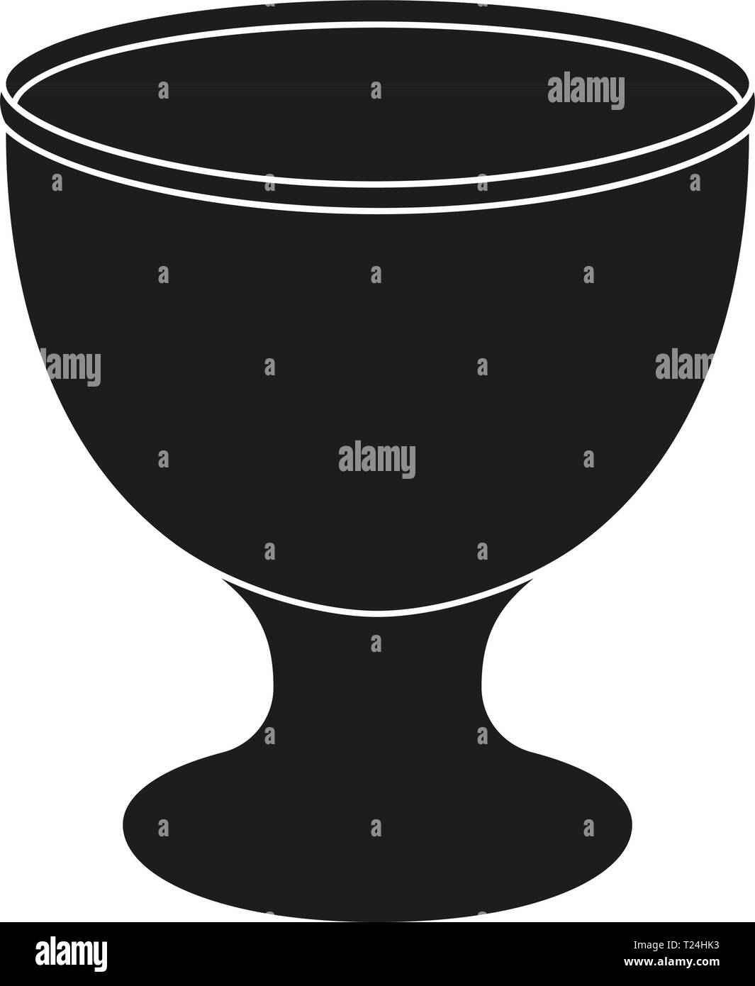 Black and white empty egg cup silhouette Stock Vector Image & Art Alamy