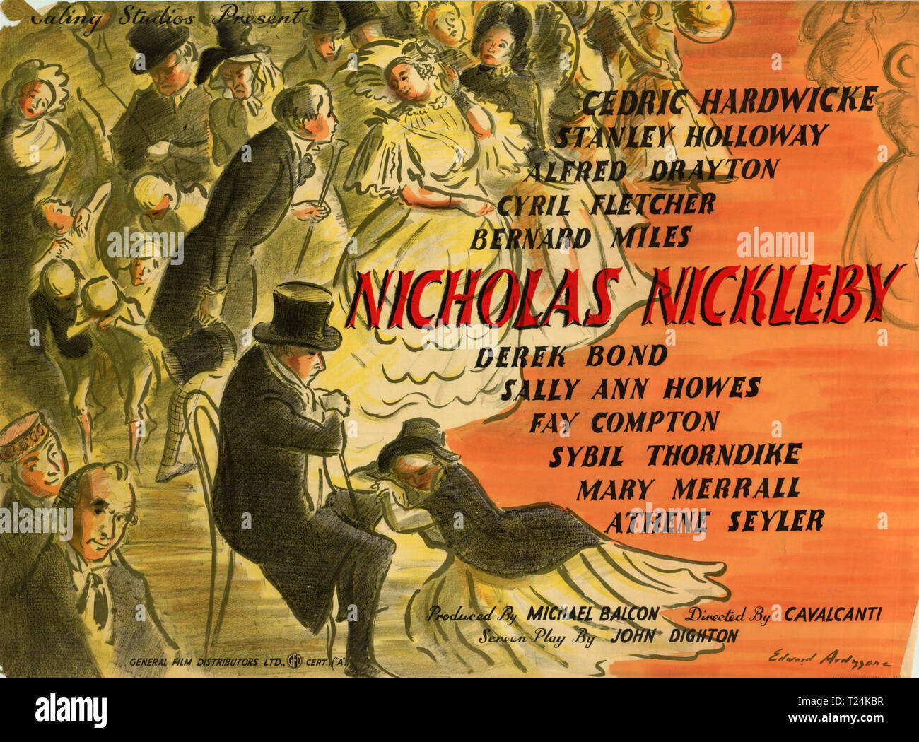 Nicholas Nickleby (1947) Publicity information, film poster     Date: 1947 Stock Photo