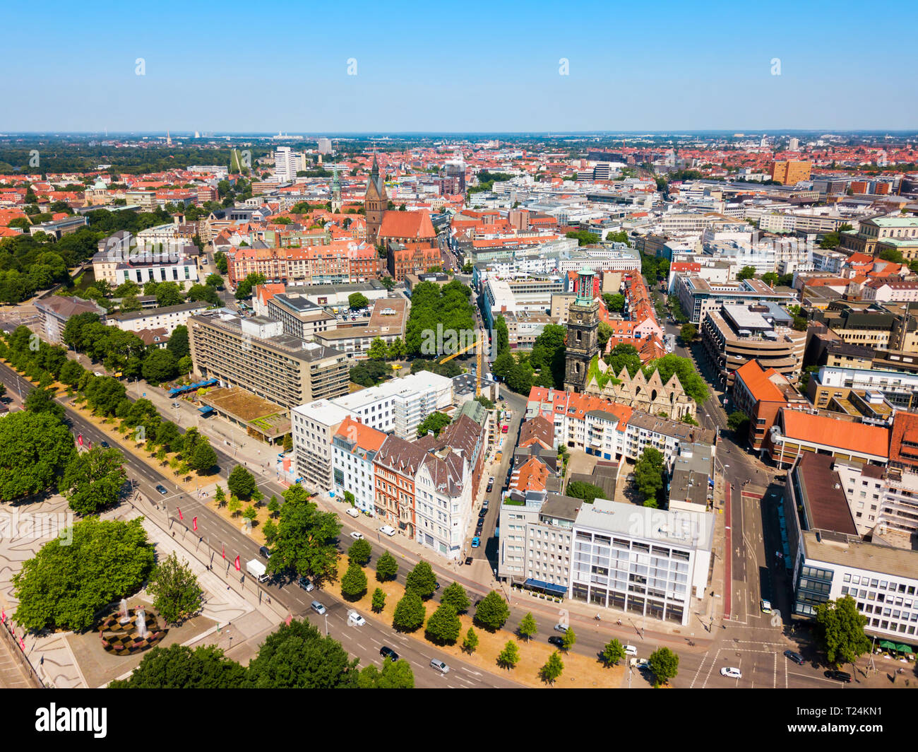 Hannover city skyline aerial panoramic view in Germany Stock Photo - Alamy
