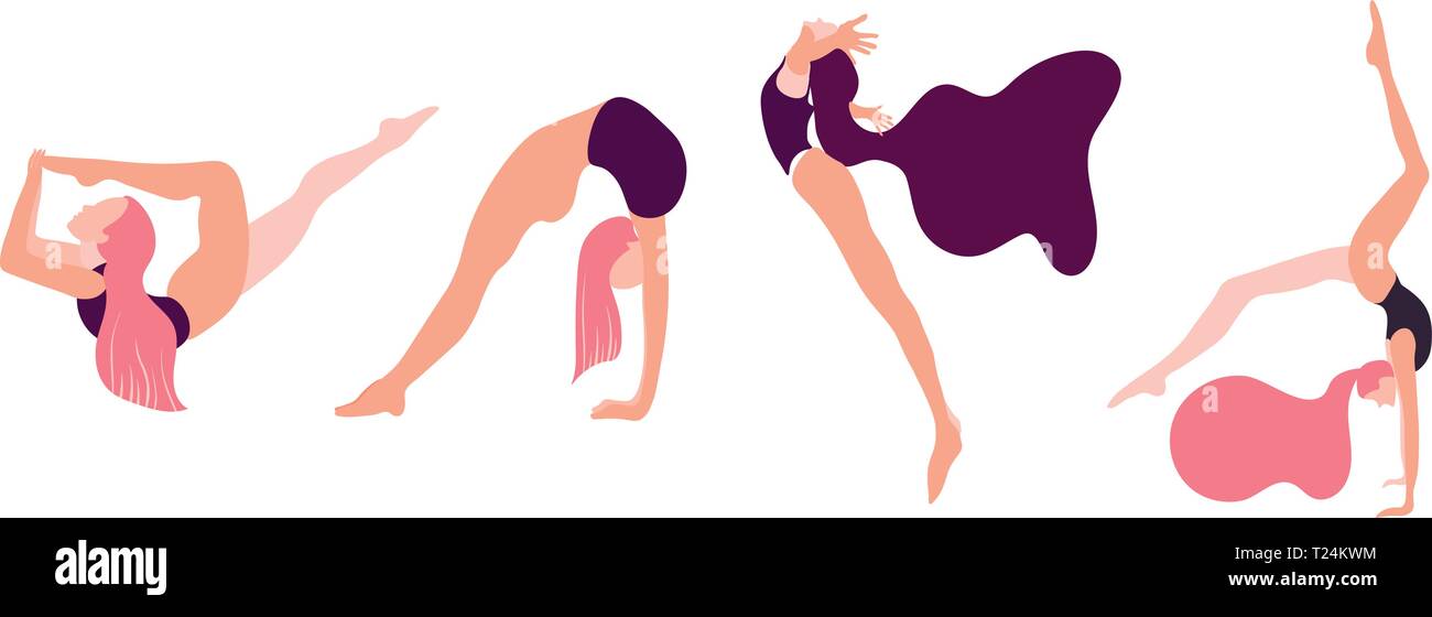 The Daily Use Sport Fitness Joga In Flat Style