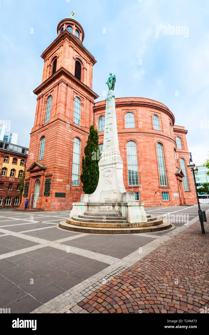 St Paul Church or Paulskirche is a Protestant church in Paulsplatz, Frankfurt am Main in Germany Stock Photo