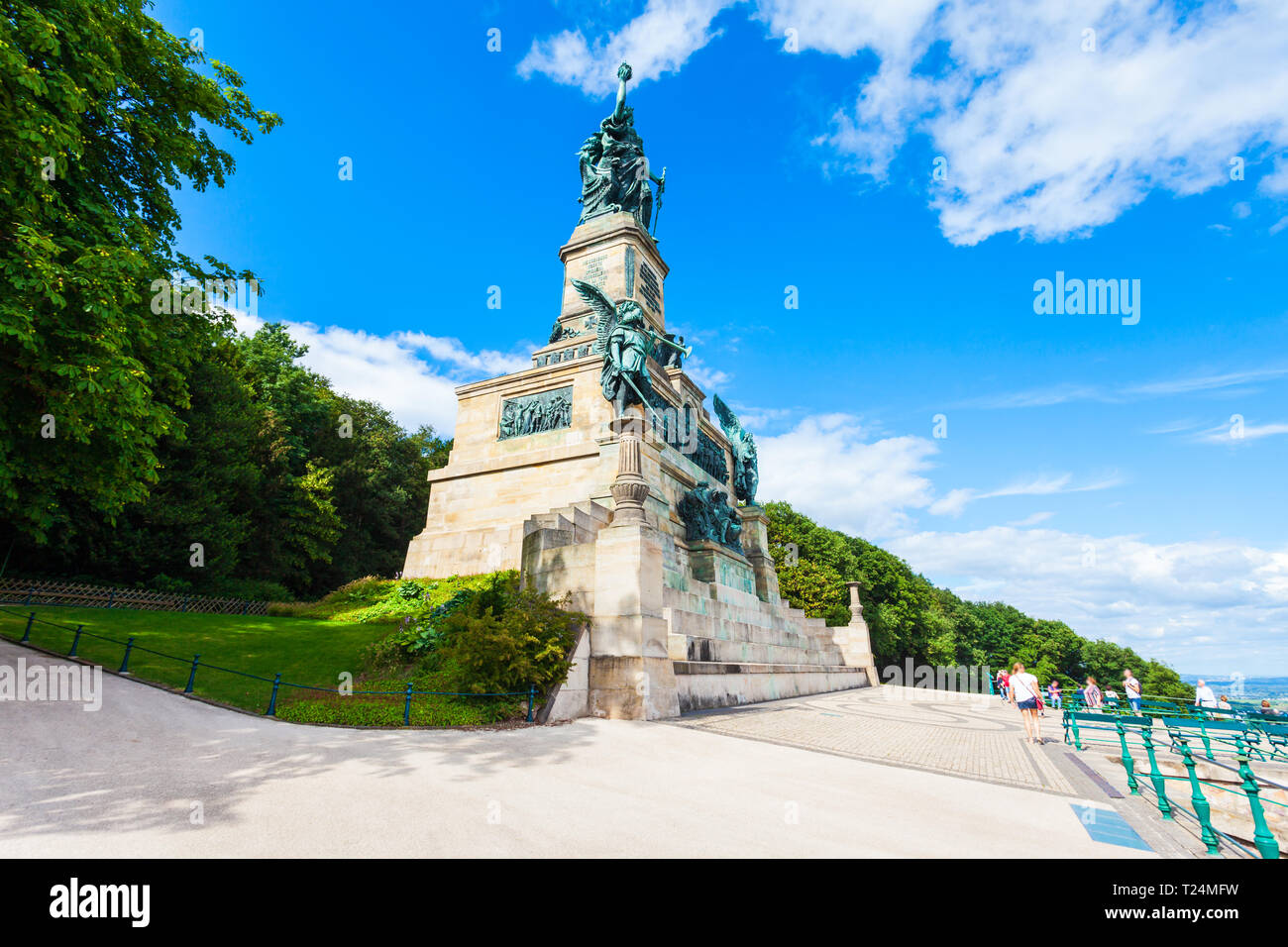 Niederwalddenkmal is a monument located in the Niederwald near Rudesheim am Rhein in Hesse, Germany Stock Photo