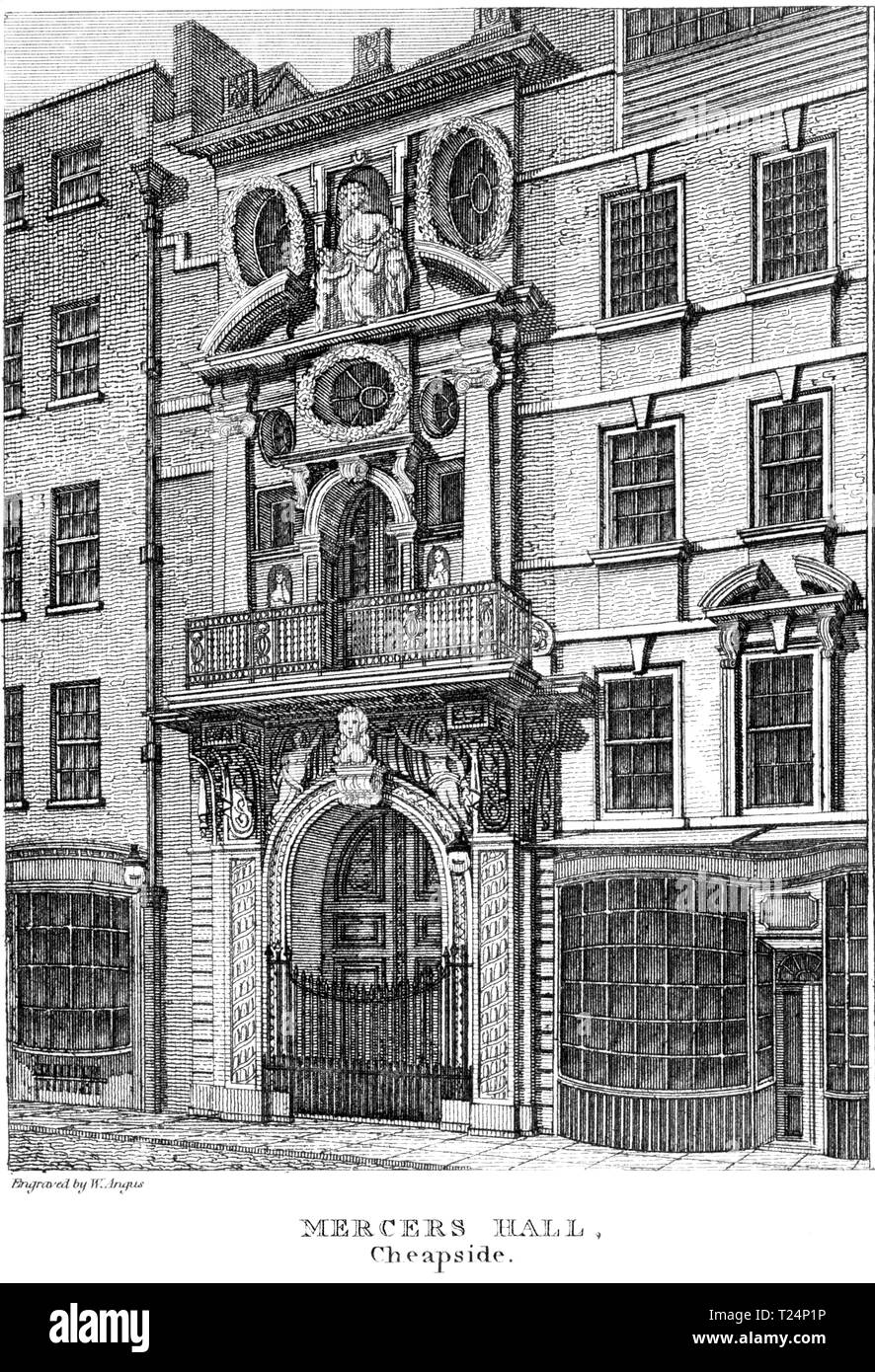 The mercers company hall Black and White Stock Photos & Images - Alamy