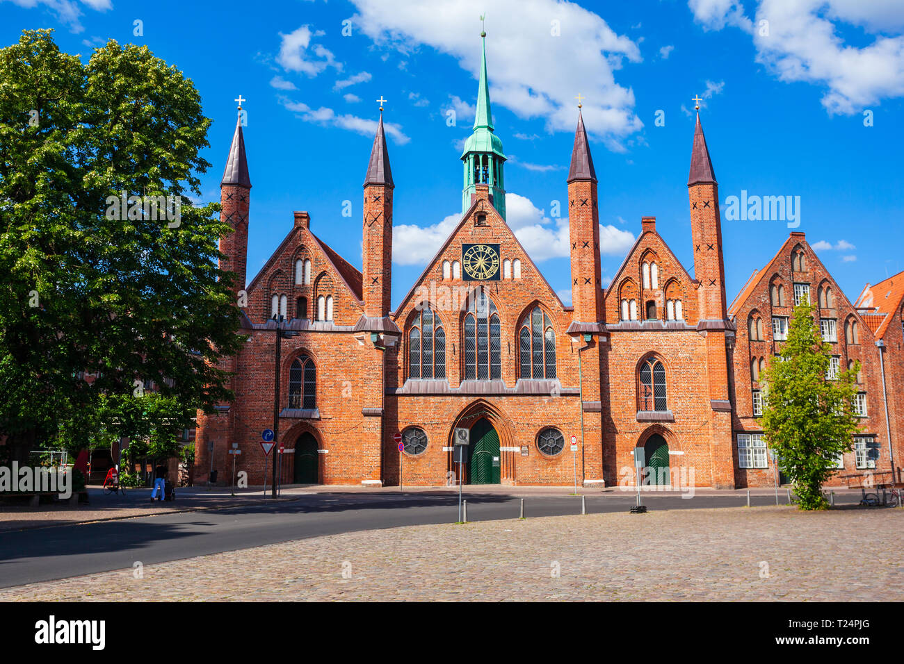 Hospital of the Holy Spirit is one of the oldest social institutions of Lubeck city in Germany Stock Photo