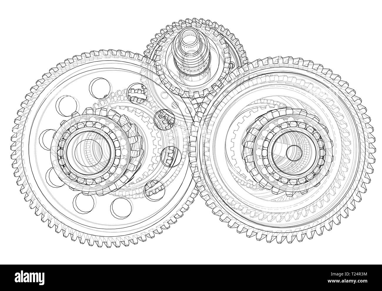 Outline gearbox concept. Vector Stock Vector Image & Art - Alamy