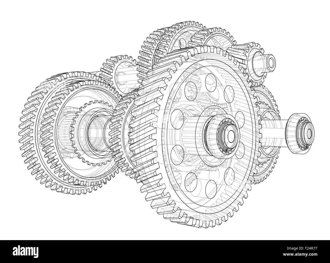 Outline gearbox concept. Vector Stock Vector Image & Art - Alamy