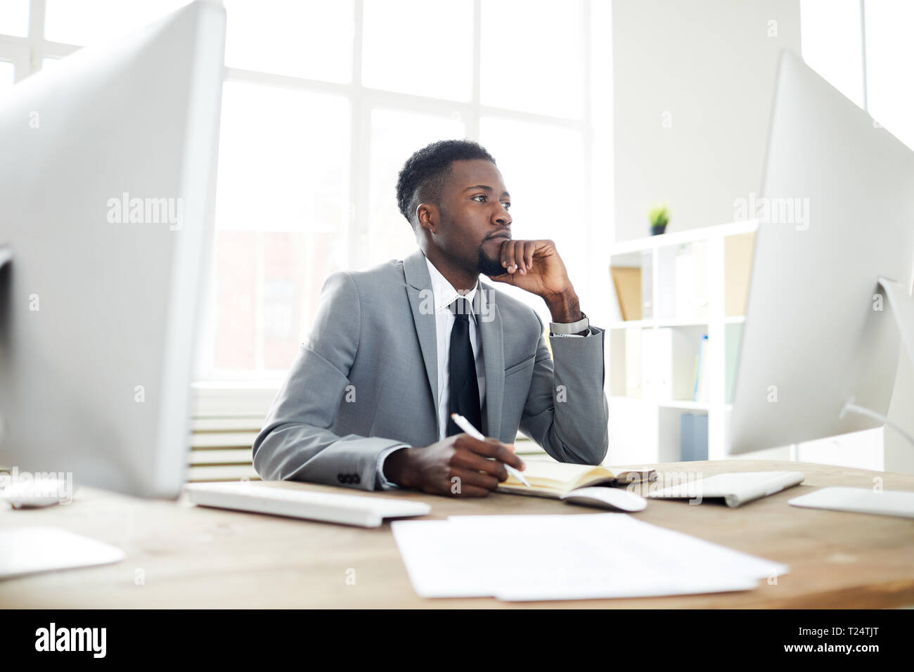 Serious analyst Stock Photo