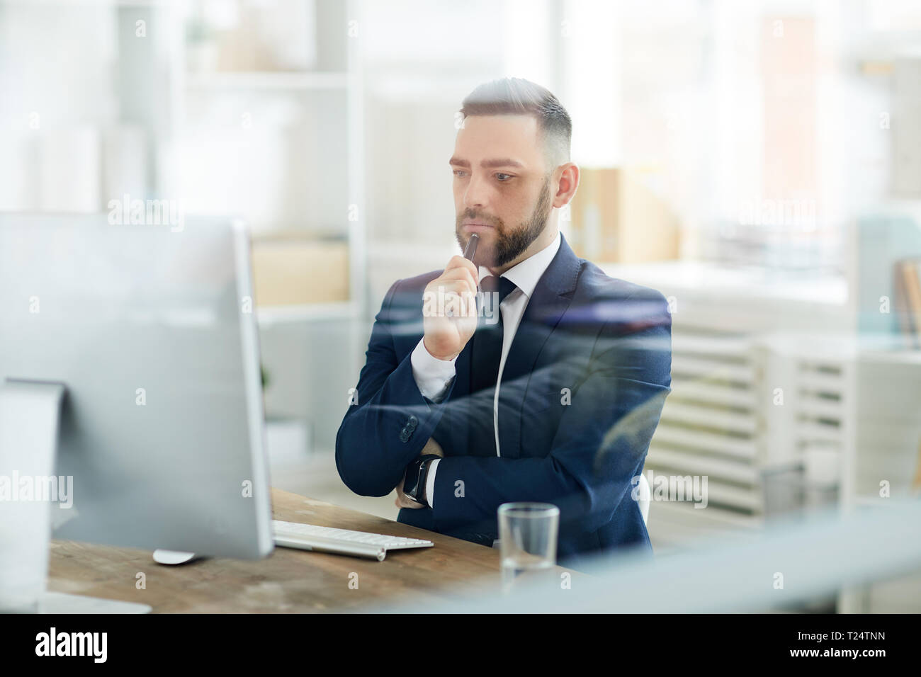 Serious analyst Stock Photo