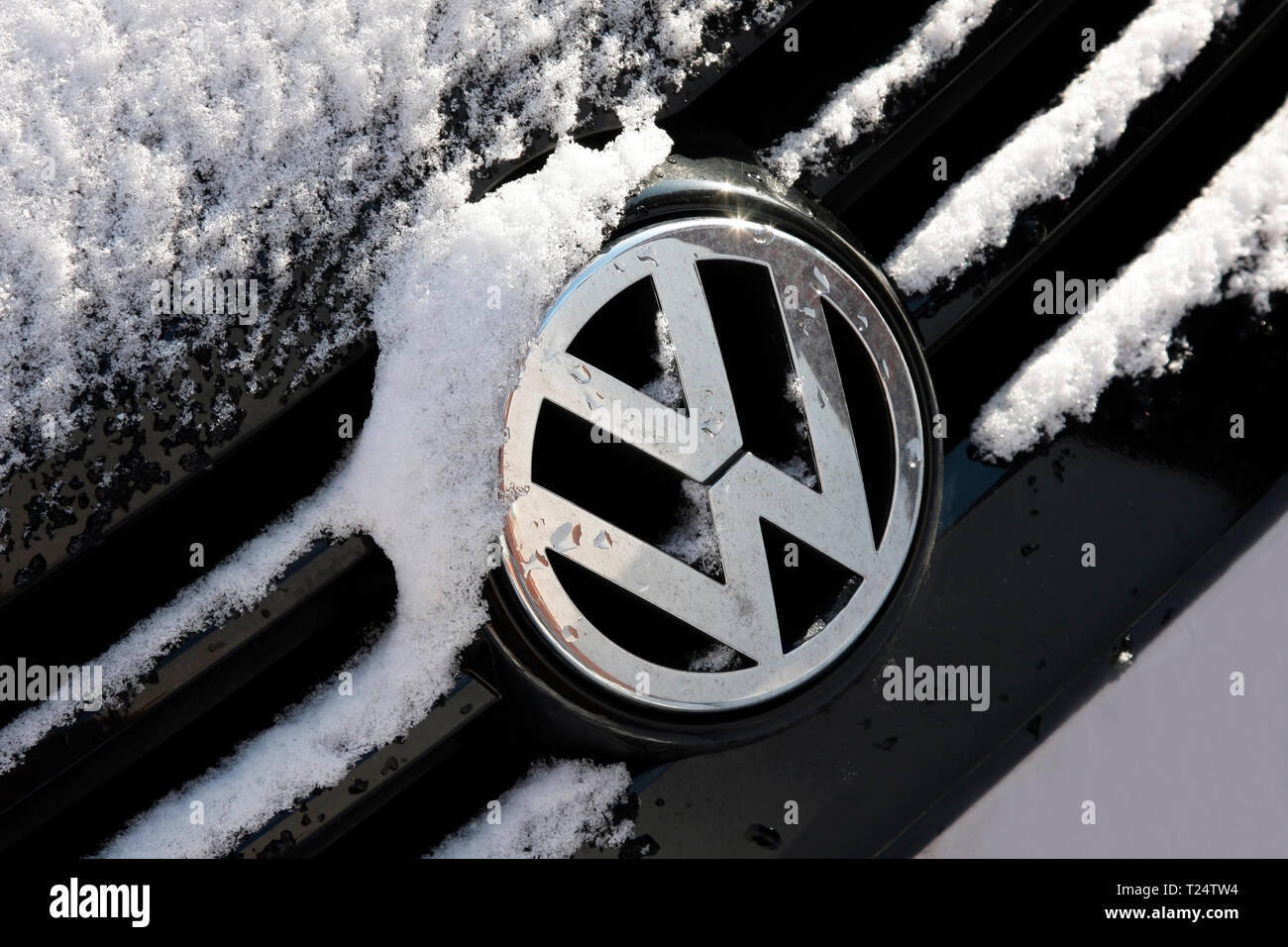 Close up of VW logo Stock Photo