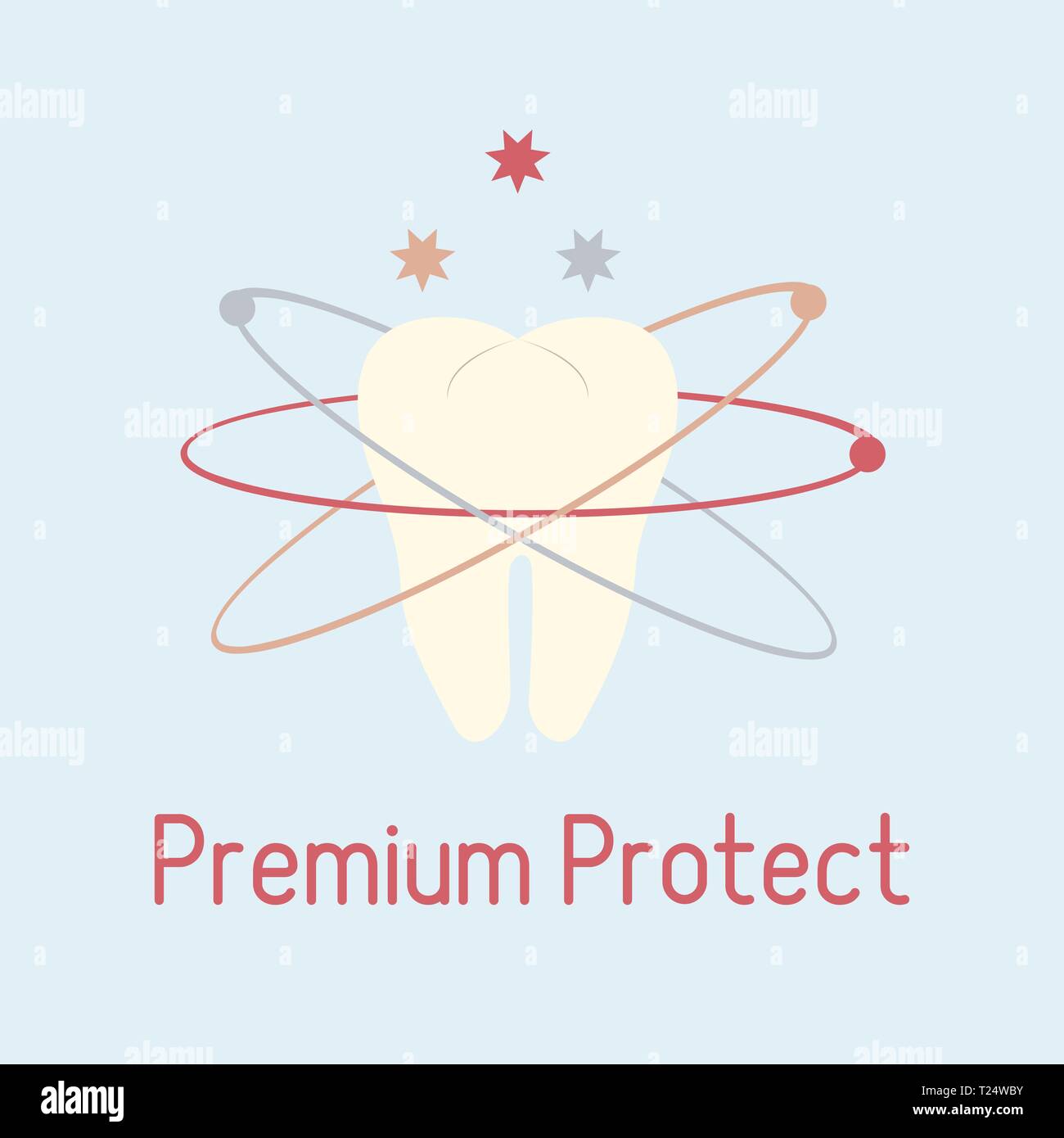 Vector Illustration With Tooth Protection For Teeth Dental