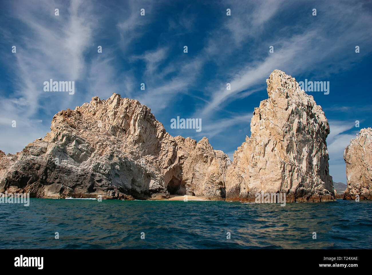 The cliffs at Lands End in Cabo San Lucas at the tip of the Baja California in Mexico Stock Photo