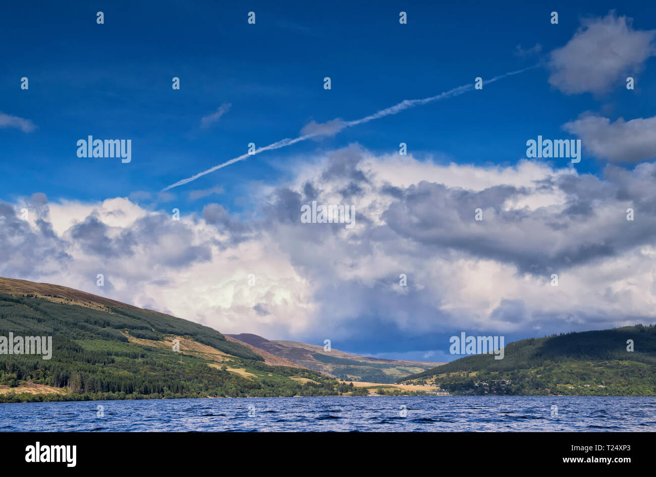 The View From Sailing On Loch Tay, Highland Perthshire, Scotland Stock Photo