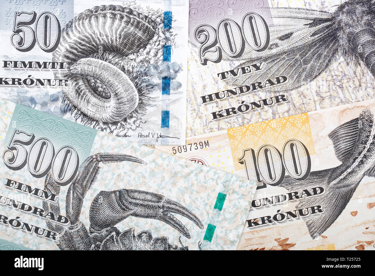Money from Faroe Islands a business background Stock Photo