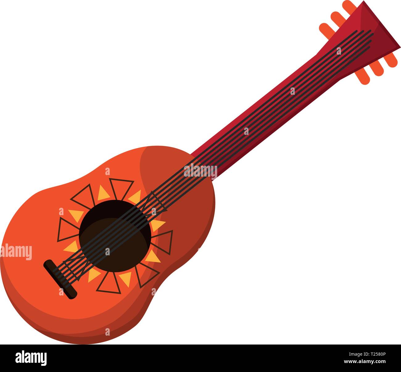 Acoustic guitar music instrument Stock Vector Image & Art - Alamy