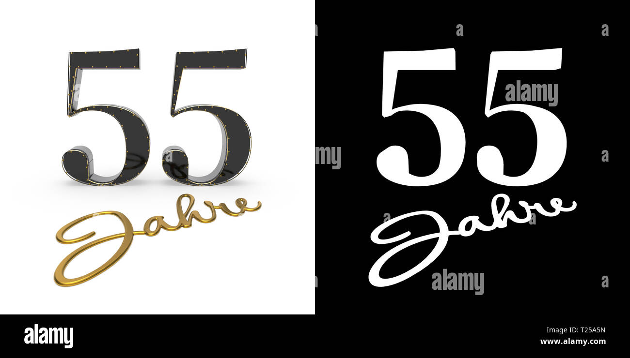 German golden number fifty-five years (number 55 years) and the ...