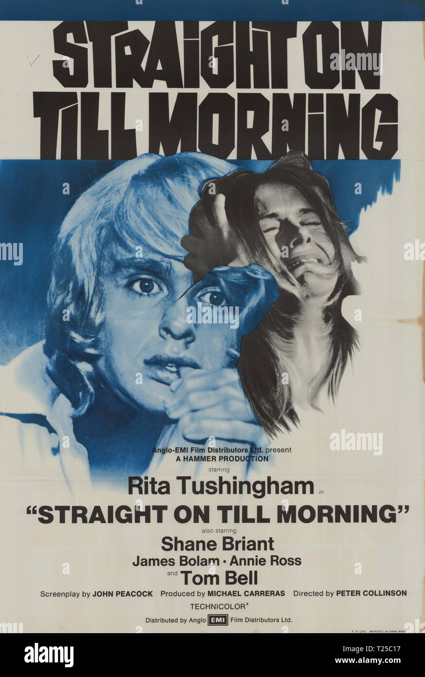 Straight on till Morning (1972)  Publicity information, film poster,      Date: 1972 Stock Photo