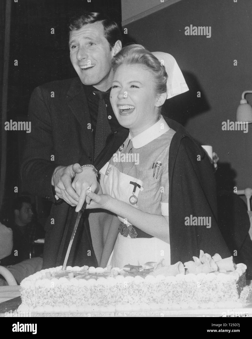 Twice Round the Daffodils (1962)  Juliet Mills and husband Russell Alquist     Date: 1962 Stock Photo