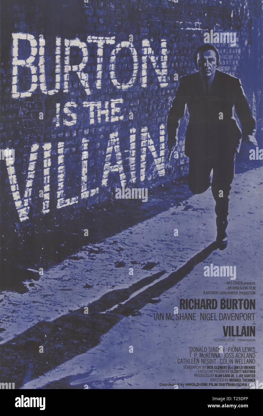 Villain (1971)  Richard Burton, Publicity information, film poster     Date: 1971 Stock Photo