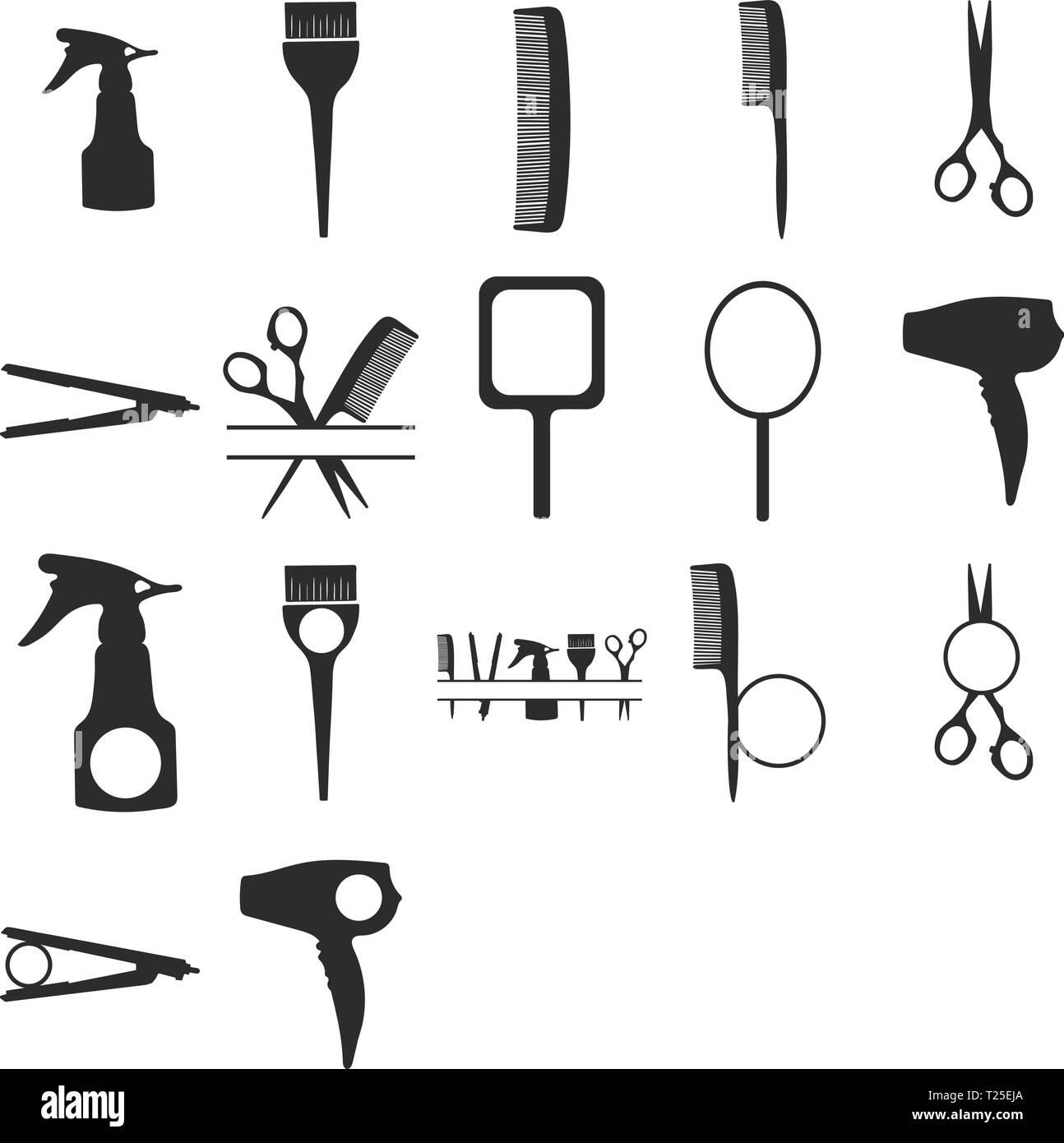 Tool kit for hairdresser. Hairstylist Stock Vector Image & Art - Alamy