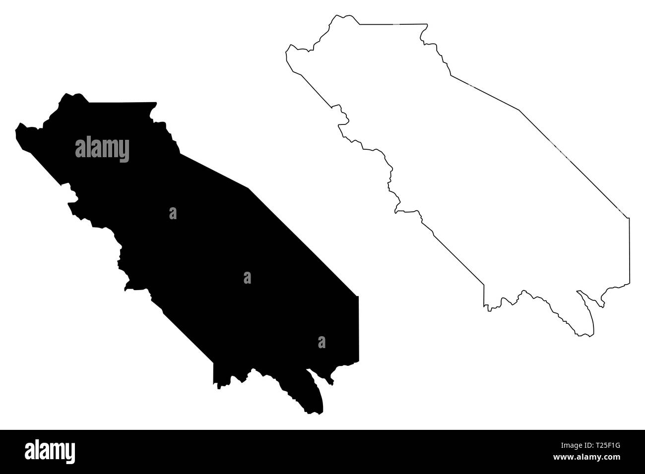 San Benito County, California (Counties in California, United States of America,USA, U.S., US) map vector illustration, scribble sketch San Benito map Stock Vector