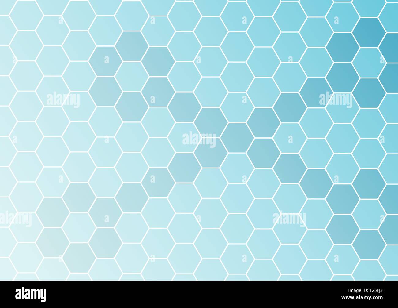 Abstract gradient background of hexagons in blue tones Stock Vector ...