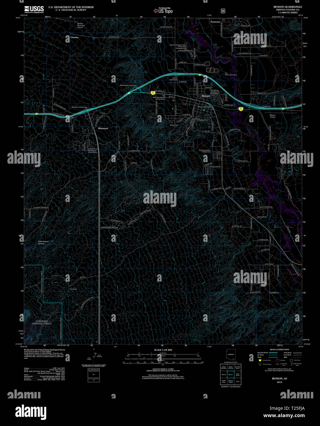Map of benson hires stock photography and images Alamy