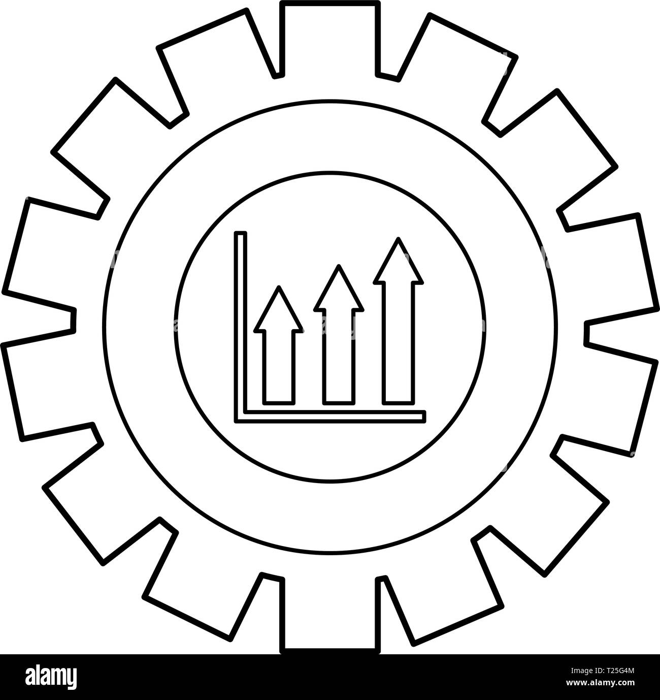 gear chart report buisness vector illustration design Stock Vector ...