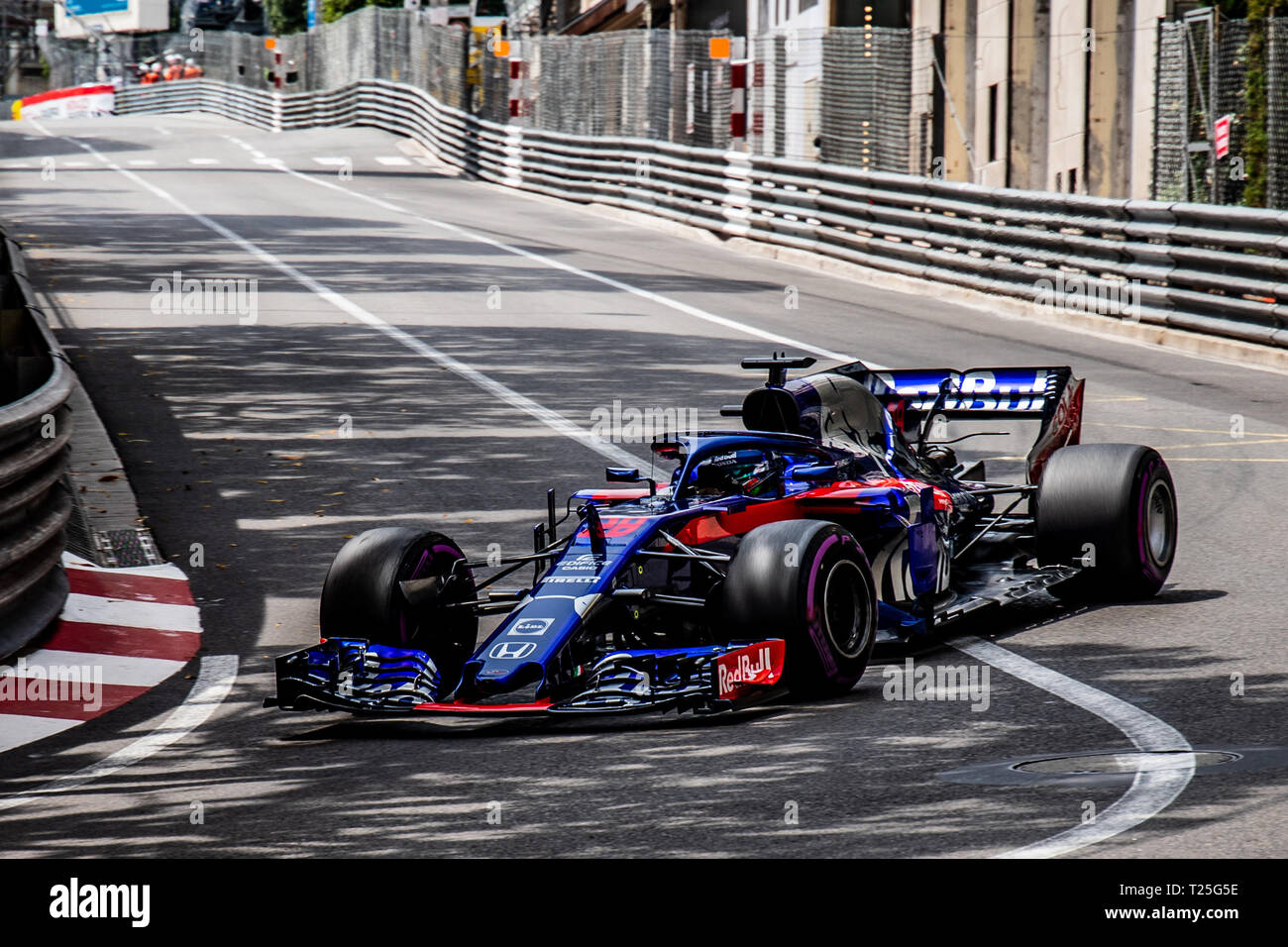 Monte Carlo/Monaco - 05/24/2018 - #28 Brendon Hartley (NZL) in his Toro Rosso Honda STR13 during free practice ahead of the 2018 Monaco Grand Prix Stock Photo