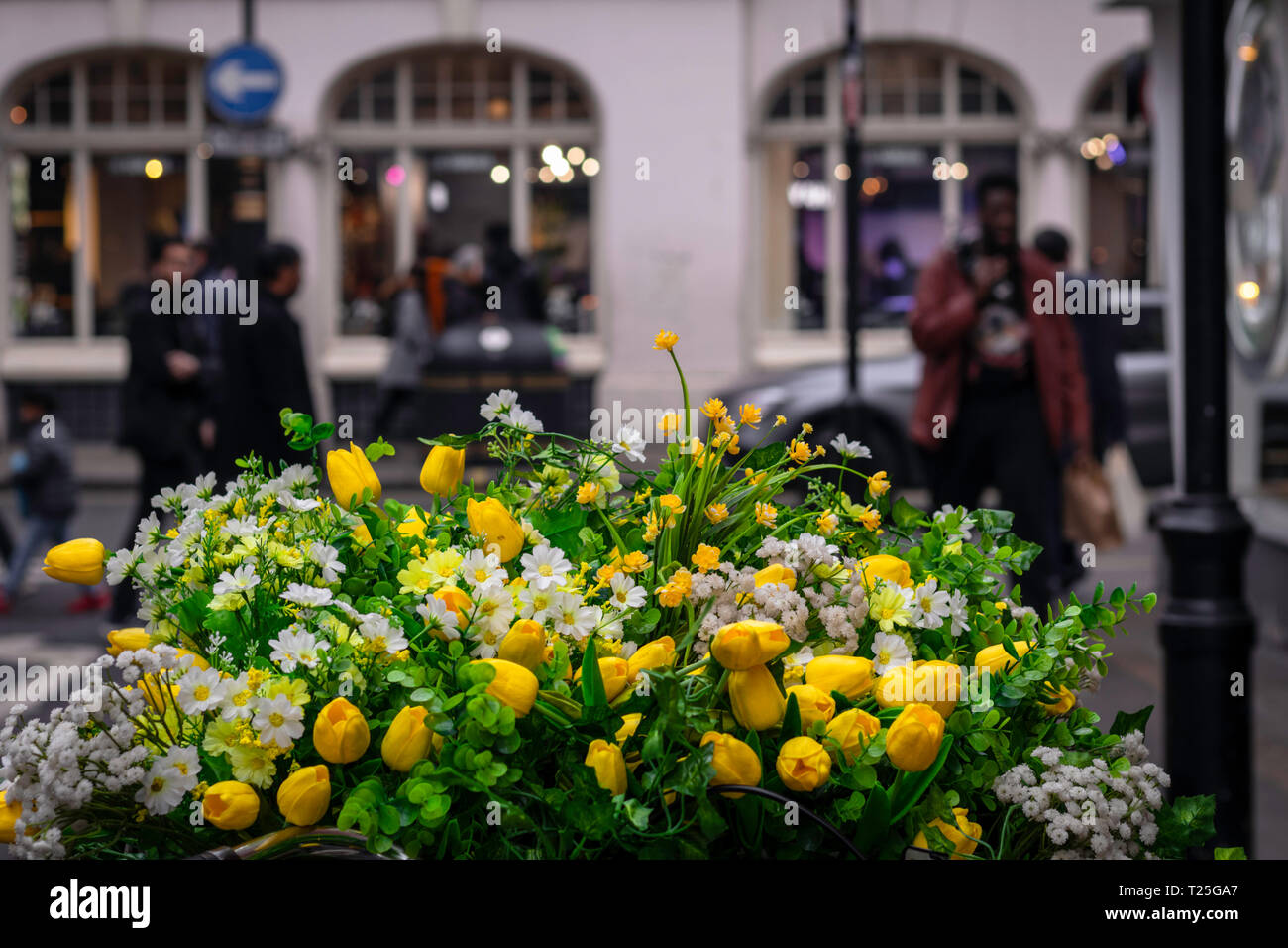 Spring mood at London streets Stock Photo