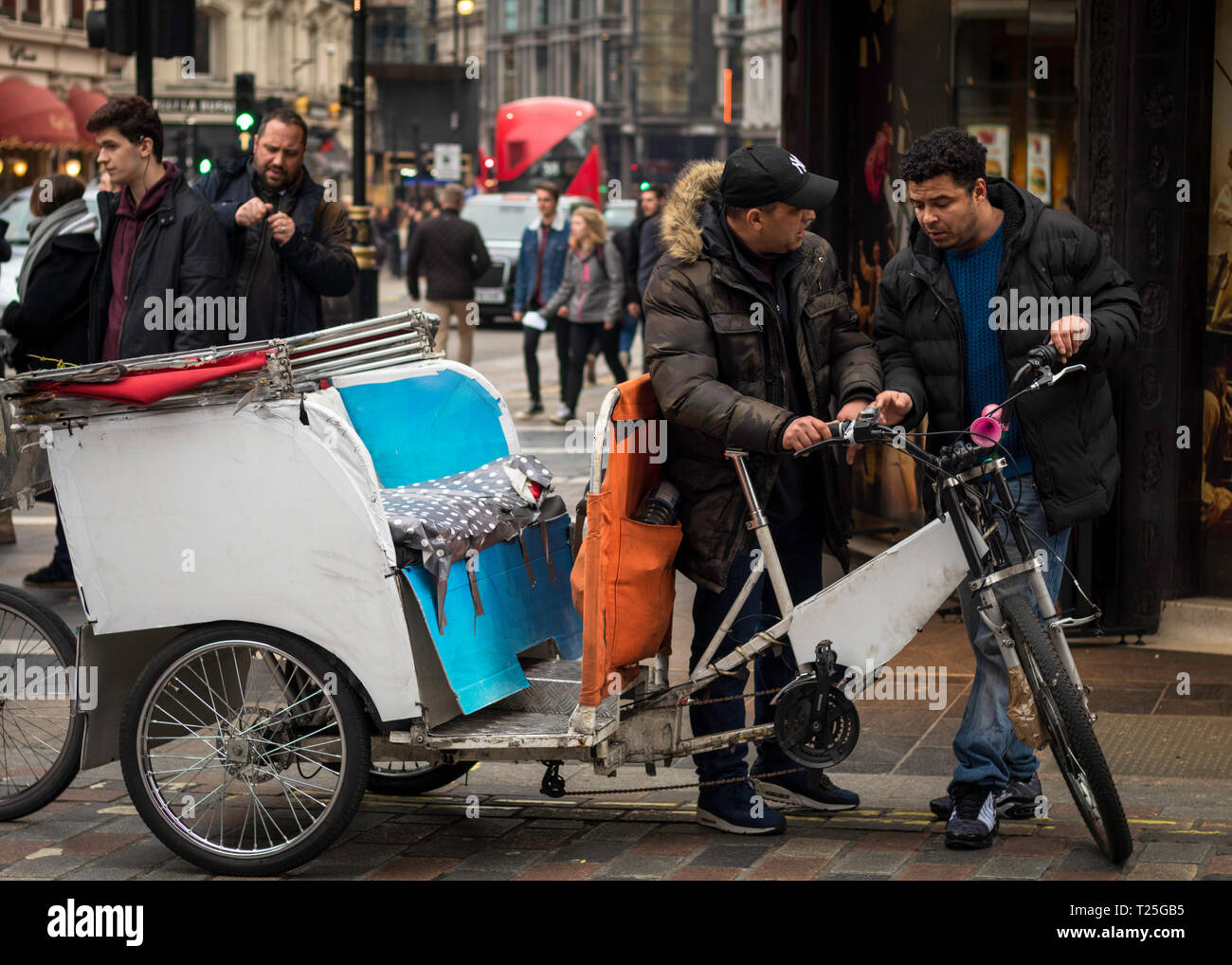 Alternative transport at London streets Stock Photo