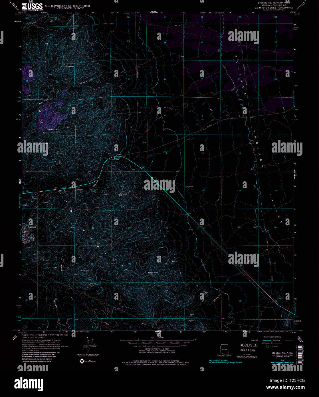 Map of bisbee hi-res stock photography and images - Alamy