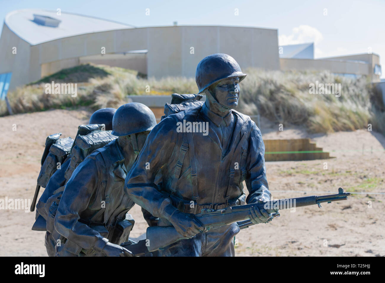 Utah Beach, Normandy, France, March 26, 2019, Higgins Memorial located at Utah Beach where the landings took place on D-Day 1944 Stock Photo